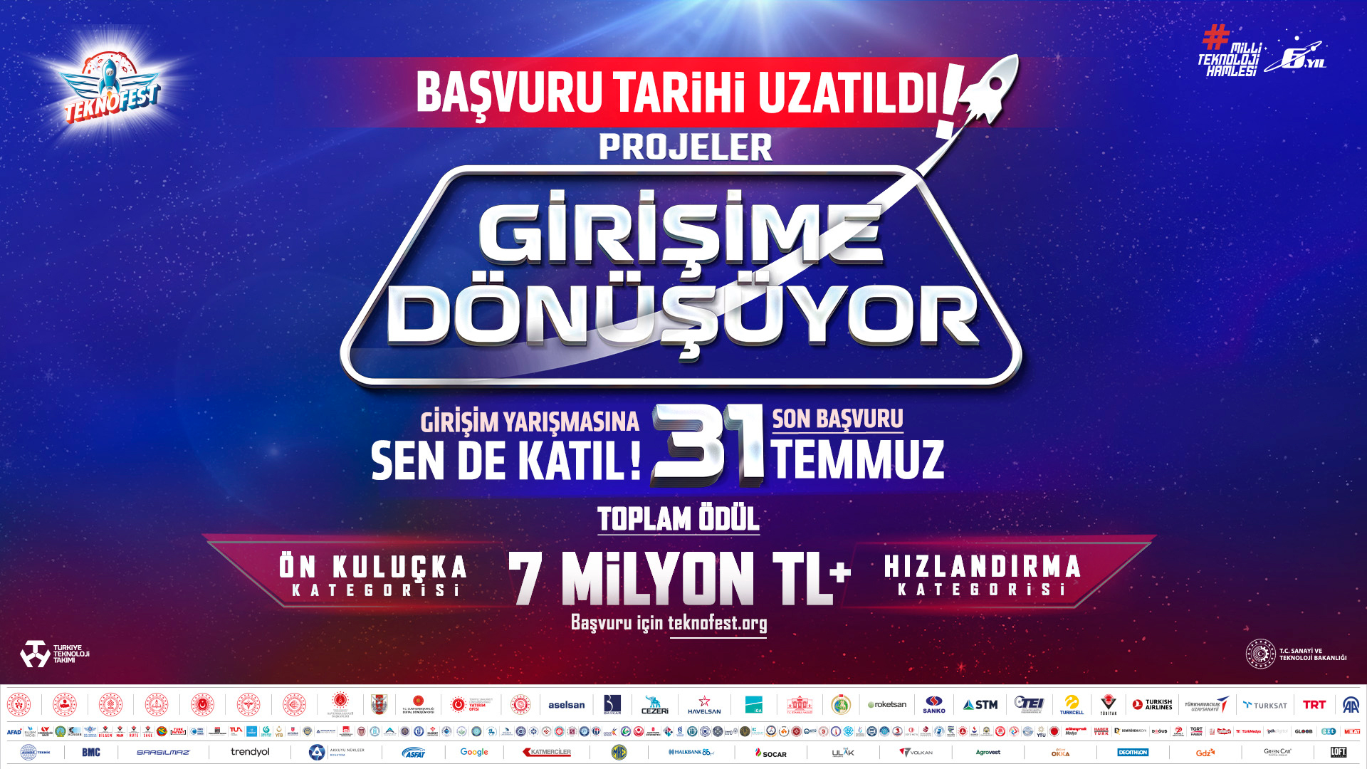TEKNOFEST Girişim Yarışması Başvuruları Uzatıldı