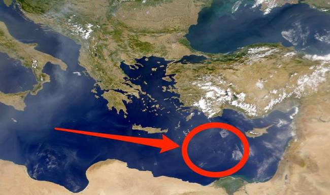 Doğu Akdeniz'de Eski Bir Kara Parçası Bulundu