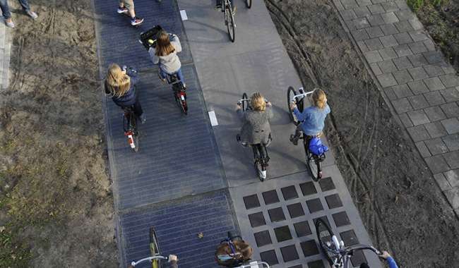 Dünyanın ilk güneş enerjili bisiklet yolu, ürettiği enerjiyle beklentileri aştı
